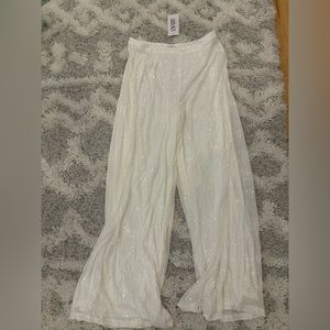 12th Tribe- SOIREE WHITE SEQUIN PANTS